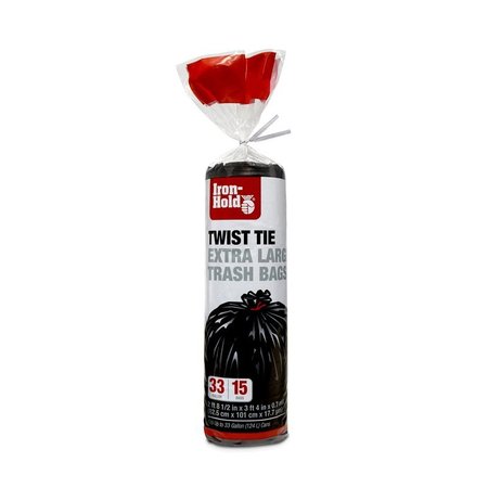 IRON-HOLD Trash Bags 33Gal 15Pk 1372523